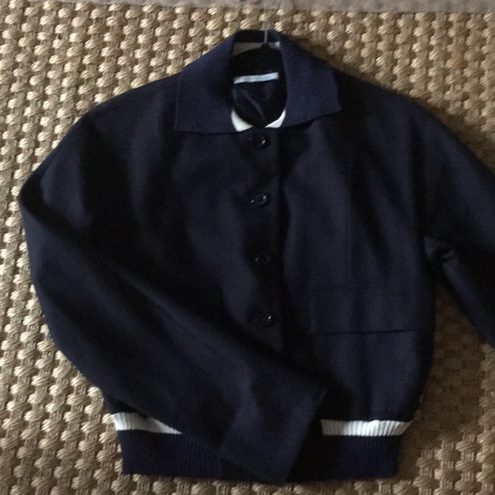 Victor Victoria navy varsity style jacket sz S - Picture 14 of 14